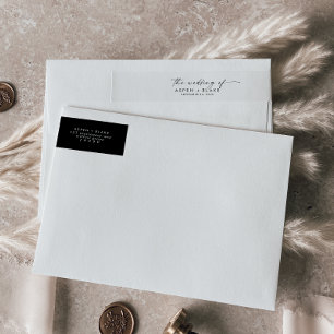 Modern Script Wedding Wrap Around Label