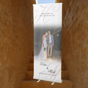 Modern Script Welcome To Our Wedding Photo Sign 