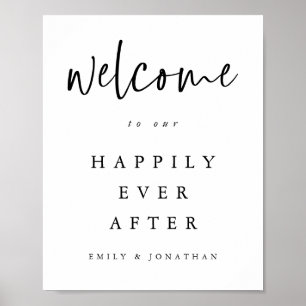 Modern Script Welcome to Wedding Any Color Poster