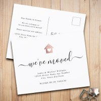 Modern Script We've Moved Rose Gold Home Moving
