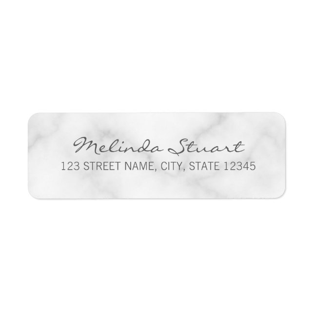 Modern Script White Marble (Front)