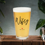 Modern Script Wifey Fuel Established Date Glass<br><div class="desc">Modern Script "Wifey Fuel" with personalised Established date/text.</div>