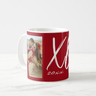 Modern Script XO Year Photo Coffee Mug