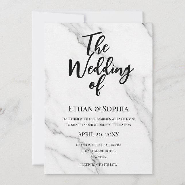 Modern Script You're Invited to our Wedding Invitation (Front)