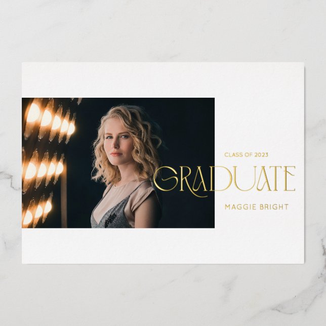 Modern scripted 2023 graduate announcement   (Front)