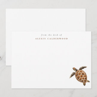 Modern Sea Turtle Personalised Card