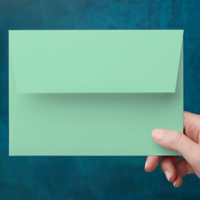 Modern Seafoam Green Plain Solid Colour Envelope (Hand)