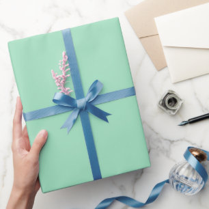 Modern Seafoam Green Plain Solid Colour Wrapping Paper