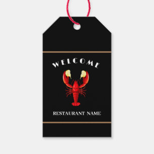 Modern seafood welcome Lobster lime custom name Gift Tags