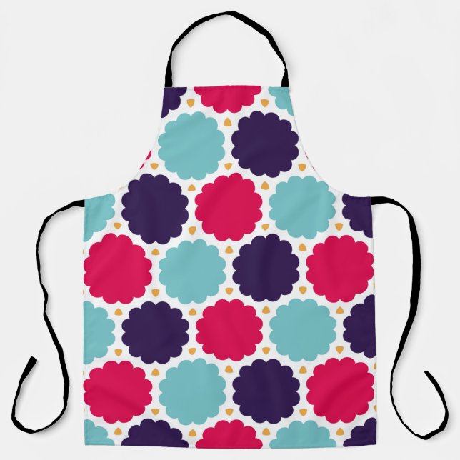  modern seamless colourful geometry cloud pattern, apron (Front)
