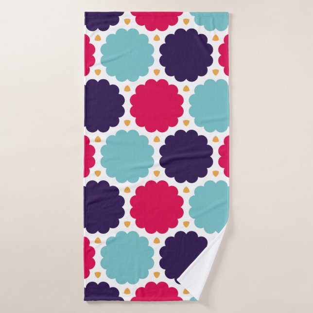  modern seamless colourful geometry cloud pattern, bath towel (Bath Towel)