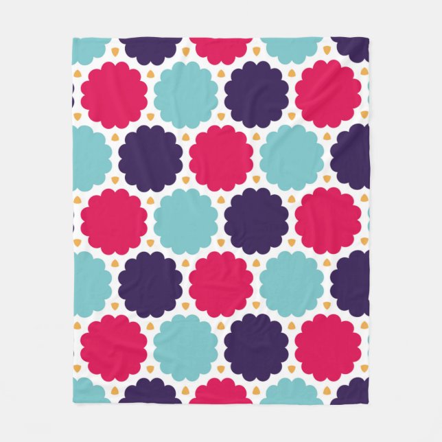  modern seamless colourful geometry cloud pattern, fleece blanket (Front)