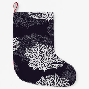 Modern seamless hand drawn coral pattern vintage i small christmas stocking