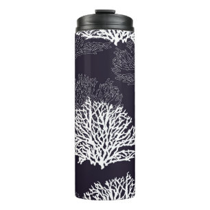 Modern seamless hand drawn coral pattern vintage i thermal tumbler