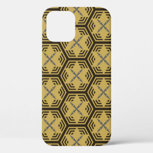 Modern seamless pattern,  gold colour. Geometric B iPhone 12 Case
