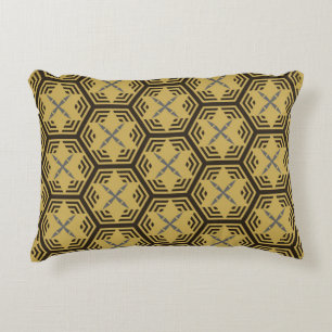 Modern seamless pattern, gold colour. Geometric B Decorative Cushion