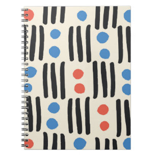 Modern seamless pattern with stripes and dots in b notebook