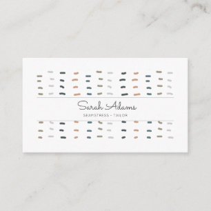 Modern Seamstress Tailor Hand Stitches Logo Business Card