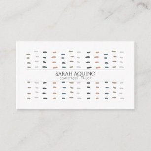 Modern Seamstress Tailor Whimsical Hand Stitches Business Card