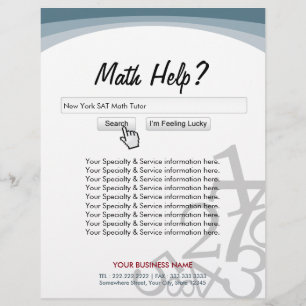 Modern Search Bar Math Tutor Flyers