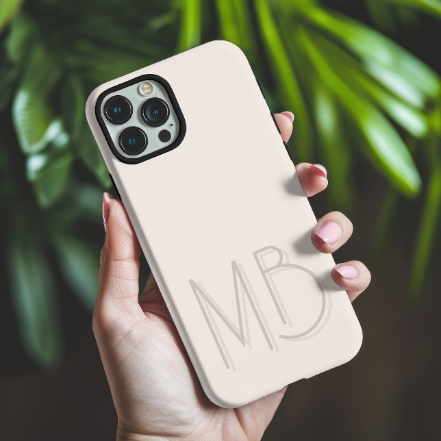 Modern Seashell Monogram Initials Contemporary Case-Mate iPhone Case (Creator Uploaded)