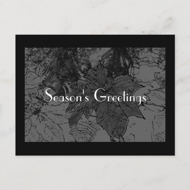 Modern Season's Greeting - Pocket Calendar Holiday Postcard (Front)