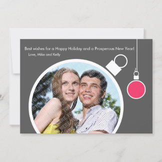 Modern Season's Greetings Photo Flat Card