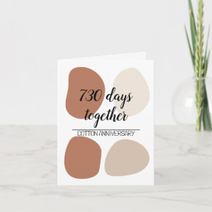 Modern Second wedding anniversary Card