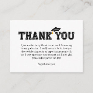 Modern Senior Baseball Player Thank You Enclosure Card