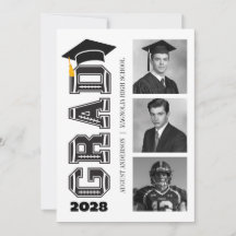 Modern Senior Football Player Photo Graduation