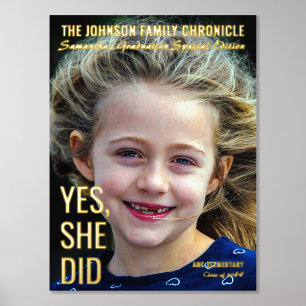 Modern Senior Graduation Magazine Cover Grad Photo Foil Prints