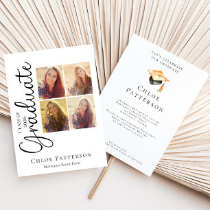 Modern Senior Photo Collage Grad 2026 Invitation