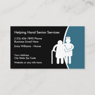 Modern Senior Services Medical Business Cards