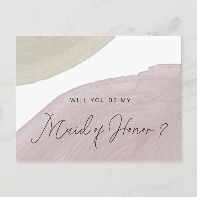 Modern Serenity | Maid of Honour Postcard (Front)