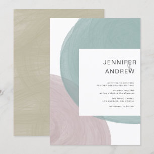 Modern Serenity Minimalist Wedding Invitation