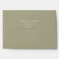Modern Serenity | Pre-Addressed Wedding Envelope