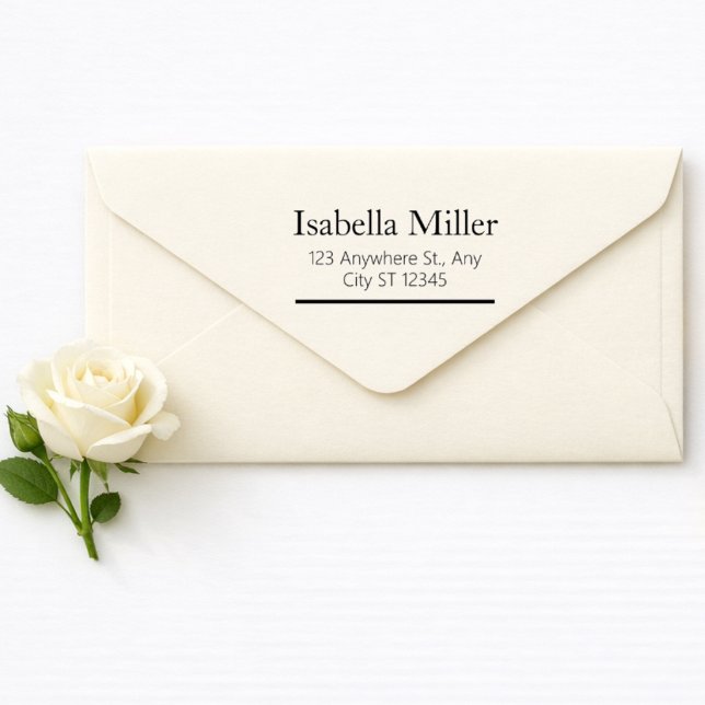 Modern Serif Name & Address Return Rubber Stamp (Creator Uploaded)