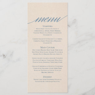 Modern Serif Wedding Menu in Dusty Blue