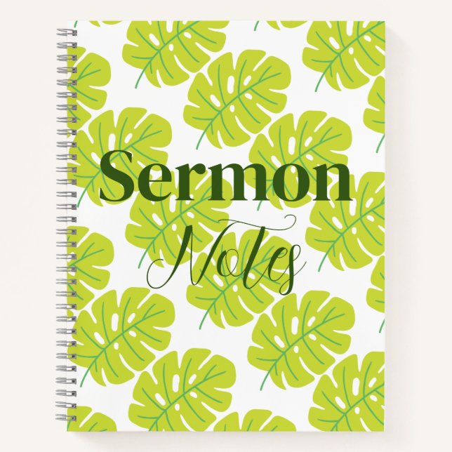 Modern Sermon Notes Notebook (Front)