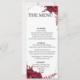 Modern Set 10 Menu card