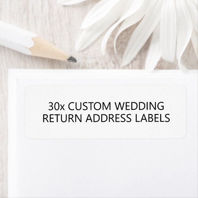 Modern Set of 30 Custom Wedding Return Address (Insitu)