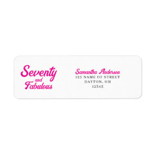 Modern Seventy and Fabulous Bold 70th Birthday