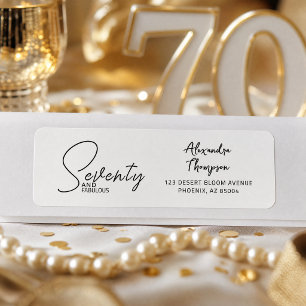 Modern Seventy and Fabulous Bold 70th Birthday