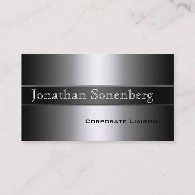 Modern Shades of Grey Professional Business Cards (Front)