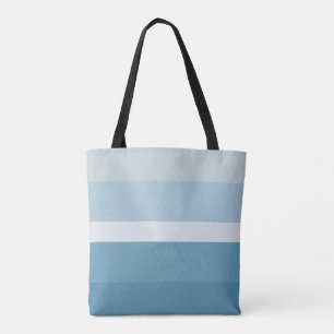 Modern shades of teal blue green colours stripes tote bag