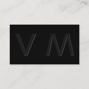 Modern Shadow Monogram 2 Business Card