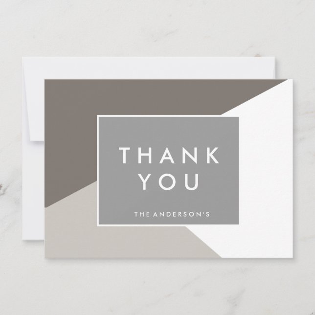 Modern Shape Thank You Notes | THANK YOU CARDS (Front)