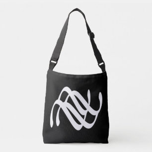 modern shapes abstract line art crossbody bag