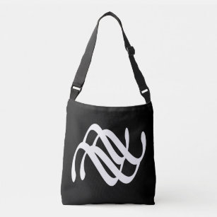 modern shapes abstract line art  crossbody bag