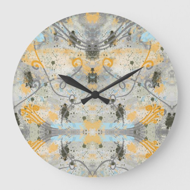 Modern Shapes and Colour Large Clock (Front)